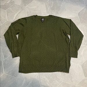 Bobeau Olive Green Polkadot Philippa Crewneck Sweater – Size 1X